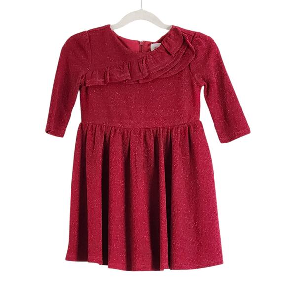 Little Angels Girls Dress 3T Red Sparkle Party Holiday NWT - Picture 1 of 8